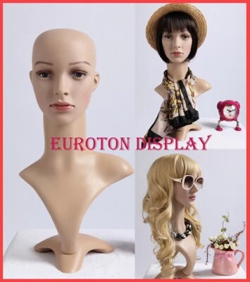 Dekokopf FD-2 hell Schick weiblich Dekoköpfe hübsch kopf Perückenkopf Frau Kopf - Bild 1 von 4