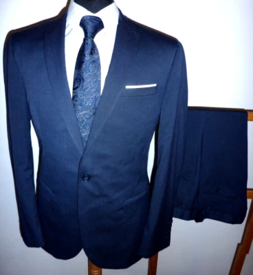 BROOK TAVERNER Suit Blue Pegasus 2 Piece40 R Jacket Trousers Waist 34 Leg 31 - Image 1 of 4