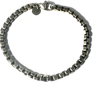 Vintage Sterlingsilber Tiffany & Co. Venezianische Box Kette Armband Lot 7,5" - Bild 1 von 6