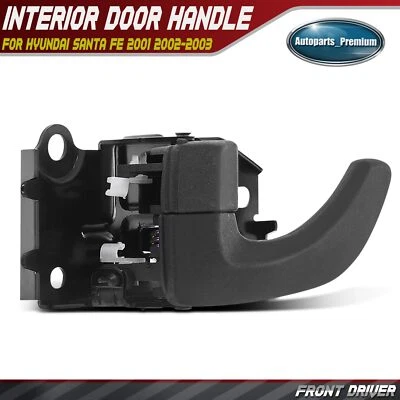 Manija de puerta interior cromada lateral izquierda del conductor delantero para Hyundai Santa Fe 2001-2003 Foto 1 de 4