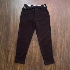 Zara Boys Black Joggers With Striped Waist Size 7 with Functional Pockets - Picture 1 of 6