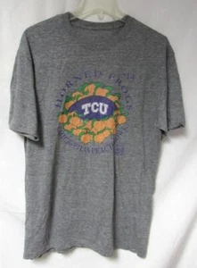 TCU Horned Frogs Men's Size Large 2014 Peach Bowl T-Shirt C1 5389 - Picture 1 of 3