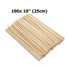 10-Inch Bamboo Skewers Wooden Sticks 100pcs Long BBQ Kebab Fruit Skewer Sticks