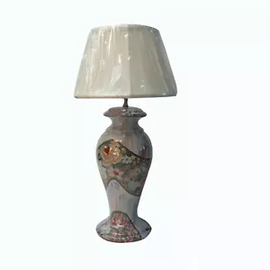 Pink Western Floral Pattern Porcelain Vase Table Lamp cs206 - Picture 1 of 7