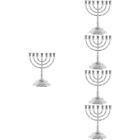  7 Candlesticks Zinc Alloy Miss Decorative Ornaments Hanukkah Candelabra