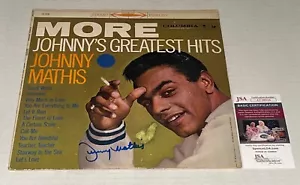 Álbum de vinilo firmado por Johnny Mathis More Johnny's Greatest Hits autografiado JSA certificado de autenticidad - Imagen 1 de 2