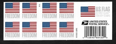 #NEW US "Freedom" Flag  P1111 (forever) 2023 Issue - MNH Booklet Pane of 20 - Image 1 of 3