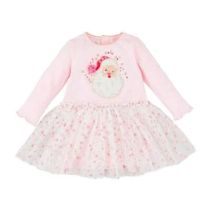 Mud Pie Season to Sparkle Pink Santa Tutu Dress  12-18 Months - Picture 1 of 3