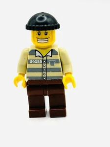 Lego Knock-Off Prisoner Inmate Mini Figure - Picture 1 of 2