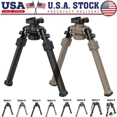 Rifles tácticos ajustables bípode MLOK/Picatinnny Rail bípode para caza tiro Foto 1 de 4