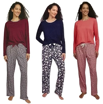 Juego de pijama de 2 piezas tejido Lands' End para mujer manga larga nuevo con etiquetas Foto 1 de 4