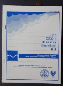 1988 FEMA US Fire Administration The CEO's Disaster Survival Kit Booklet SCARCE- - Picture 1 of 1