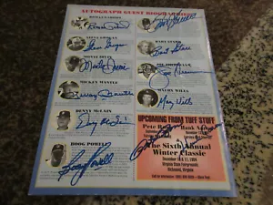 Mantle Seaver Aaron Pete Rose Denny McLain Boog Powell Maury Wills Autogramme - Bild 1 von 11
