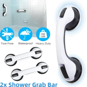 2Pack Shower Grab Bar 12" Showers Suction Bar Handle Bathroom Safety Grip Handle - Picture 1 of 7