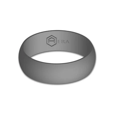 Alianza de anillo de boda de silicona grabado personalizado para hombre de AERA RINGS Foto 1 de 4