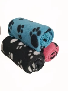 3x Large Pet Fleece Blankets 100x60cm – Soft, Washable, Warm Puppy Dog & Cat Bed - Picture 1 of 5