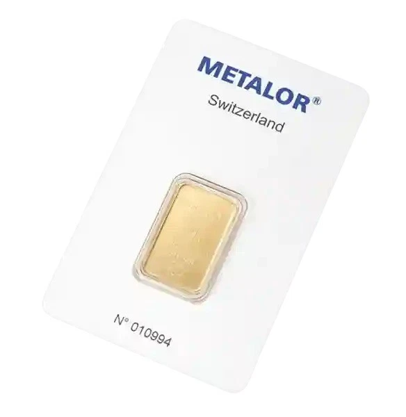 Metalor 5 Gram Minted Gold Bar  — 第 1/2 张图片