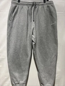 Nike Mens Track Pants Jogger Fleece Athletic Running Tapered Gray Sz XL - Picture 1 of 6
