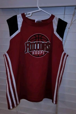 ADIDAS HOOPS tank top red kids size 7.........................................B4 - Image 1 of 4