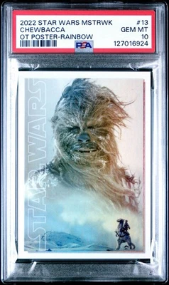 2022 Topps Masterwork Star Wars Chewbacca Original Trilogy Poster /299 PSA 10 - Image 1 of 2