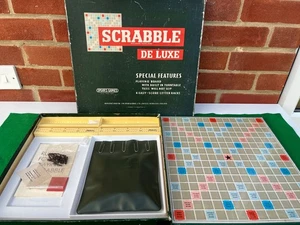 Vintage Scrabble Deluxe Board Game with Turntable - 1973 - Fully Complete VGC - Picture 1 of 5