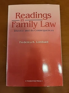 Readings in Family Law, Divorce and Its - Paperback, by Lombard Frederica - VG - Bild 1 von 2