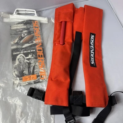 Nuevo Chaleco Salvavidas Inflable Sospenders Adulto Naranja/Rojo Hecho en EE. UU. Foto 1 de 4