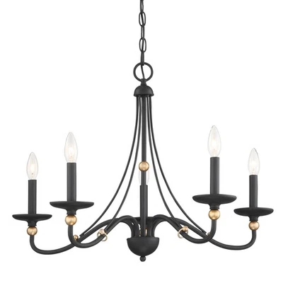 Коническая свеча Minka Lavery 1045 Westchester County 5 ламп 28 дюймов ширина - песочный уголь с - Изображение 1 из 3