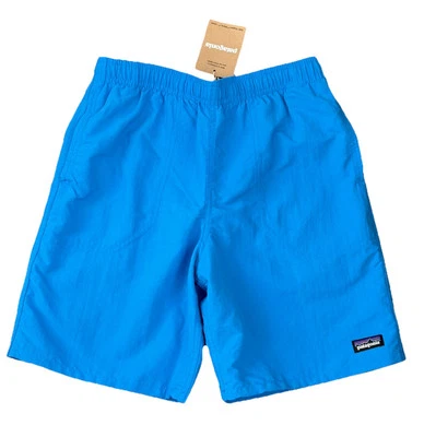 NUEVO CON ETIQUETAS Patagonia Niños Bolsos Pantalones Cortos 7" Forrados Buque Azul S 7-8 Foto 1 de 4