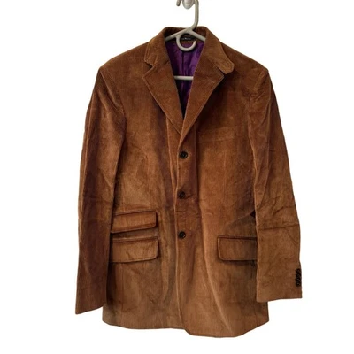 Hilfiger Vintage Men's Corduroy Cognac Sport Jacket 38R Woven in Italy NWT - Image 1 of 4
