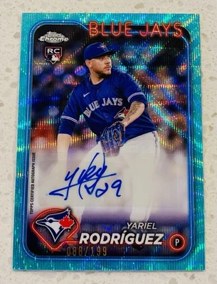 Yariel Rodriguez 088/199 Teal Wave Rookie Auto 2024 Topps Chrome Update Baseball - Image 1 of 2