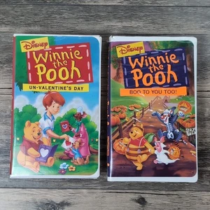 Disney Winnie the Pooh VHS 2-Movie Set: Un-Valentine's Day & Boo to You Too! - Picture 1 of 11