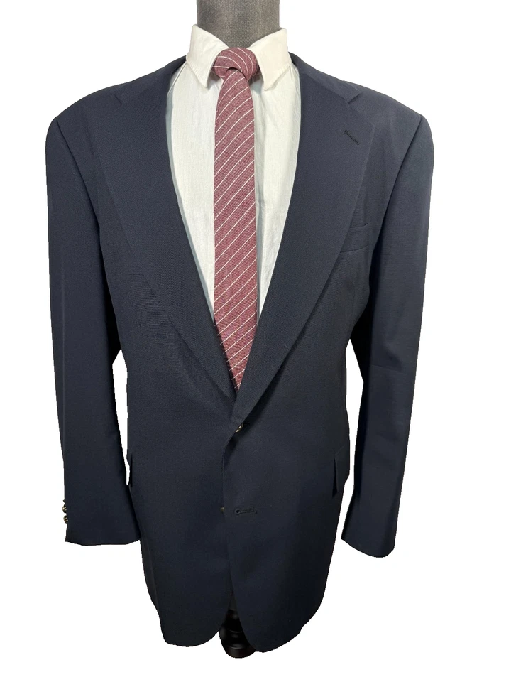 JOS. A. BANK Mens Navy Wool PURE WOOL Classic Fit Sport Coat Blazer Jacket 46L - Image 1 of 4