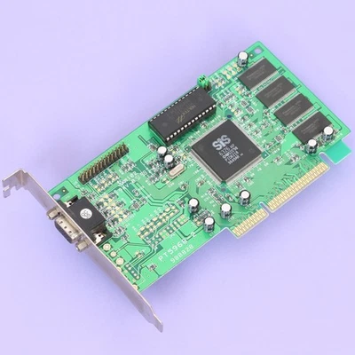 Vintage SiS 6326 AGP 2x 8MB 3.3V Video Graphics Card VGA [1998] *WORKING* - Image 1 of 4