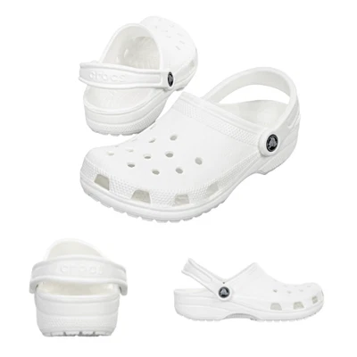 Sandalias Crocs Blancas Unisex Adulto Clásicas Sin Cordones Ultra Ligeras Amigables con el Agua Foto 1 de 4