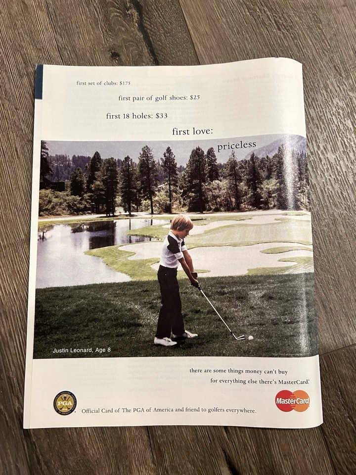 JUSTIN LEONARD GOLF PGA anuncio MASTERCARD foto invaluable Foto 1 de 1