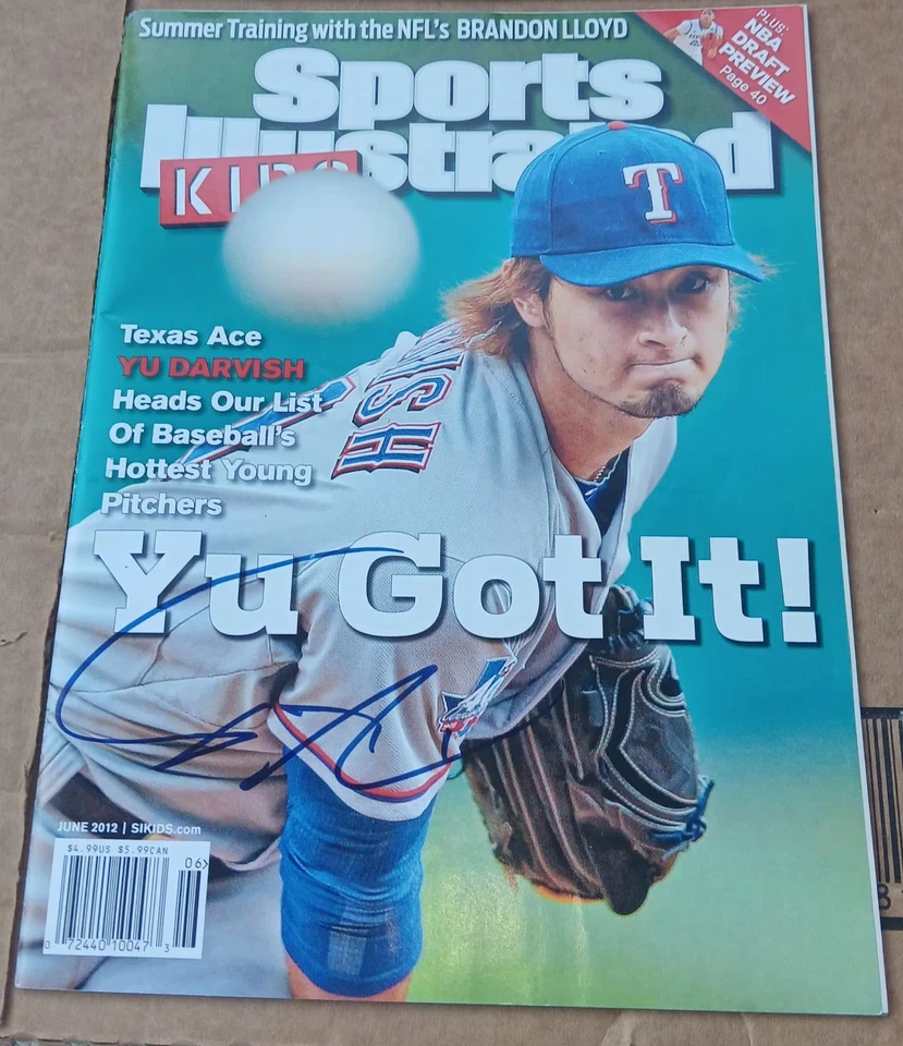 YU DARVISH Texas Rangers SIGNED AUTOGRAPHED SPORTS ILLUSTRATED FOR KIDS SI COA - Image 1 of 1