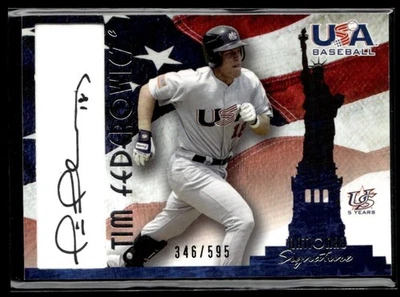 Tim Federowicz 2007 USA Baseball National Signatures Auto /595 #A-12 USA - Image 1 of 2