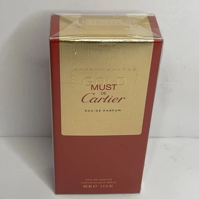 Cartier MUST de Cartier ORO 3,3 OZ Eau de Parfum Spray para Mujer Nuevo y Sellado Foto 1 de 4