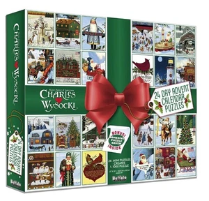 Ceaco Wysocki Adventsset; 24 sm Puzzles erstellen Sie ein 1000-teiliges Puzzle; BESCHÄDIGTE BOX - Bild 1 von 4