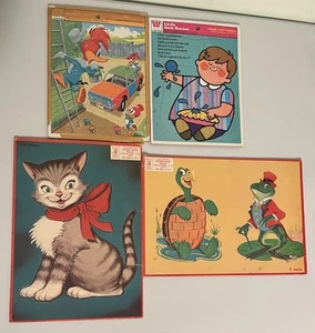 Vintage Children’s Puzzles In Frames Milton Bradley And Whitman 50’s 60’s & 70’s - Picture 1 of 13