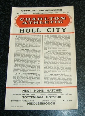 Charlton v Hull City 1959/60 - Image 1 of 2