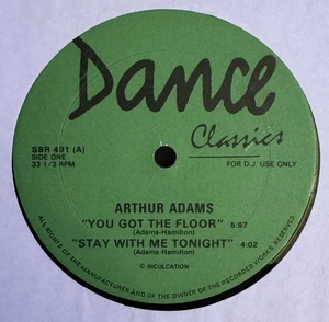 Arthur Adams – You Got The Floor / Stay With Me Tonight / Kasso - DJ PROMO - Picture 1 of 2