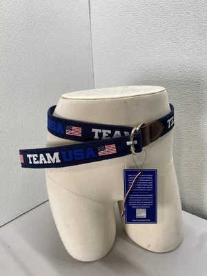 Polo Ralph Lauren Hombres Equipo EE. UU. Ceremonia de Apertura y Clausura Cinturón Talla M Azul Marino Foto 1 de 4