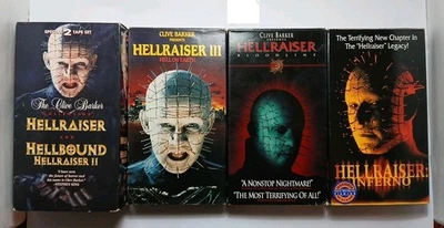 Hellraiser VHS Lot 1 - 5 Hellbound, Hell on Earth, Inferno, Bloodline HORROR - Image 1 of 4