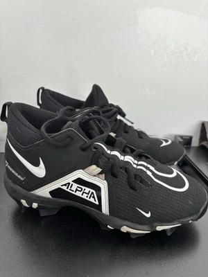 Nike Alpha Menace 3 Shark Black Football Cleats Youth Size 4.5 - Image 1 of 4