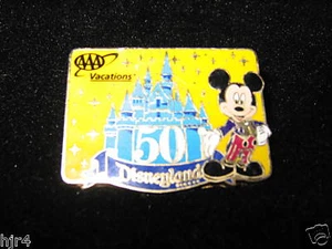 Prendedor AAA Mickey Mouse Disneyland 50º Castillo de Cenicienta - Imagen 1 de 1