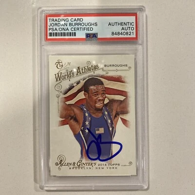 2014 Jordan Burroughs Topps Allen And Ginter Authentic Autograph Rookie PSA - Image 1 of 2