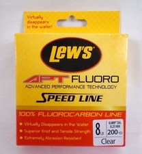 Lew's Apt Fluoro Speed Line 100% Fluorocarbon Clear 8 Lb 200 Yd 210F