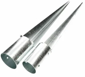Einschlaghülse Pfostenträger rund Ø 80 100 mm Einschlagbodenhülse Bodenhülse 750 - Bild 1 von 1